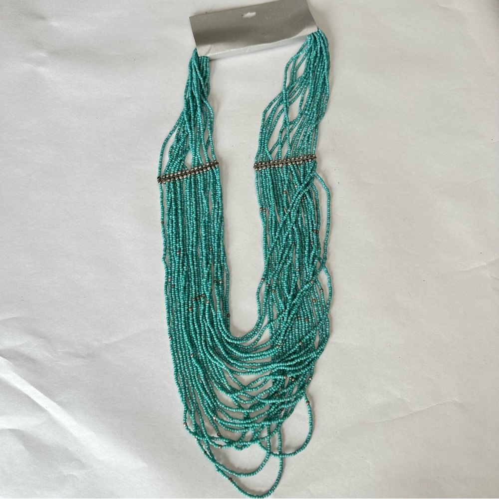 Southwestern Inspired Turquoise Multi-strand Necklace‎